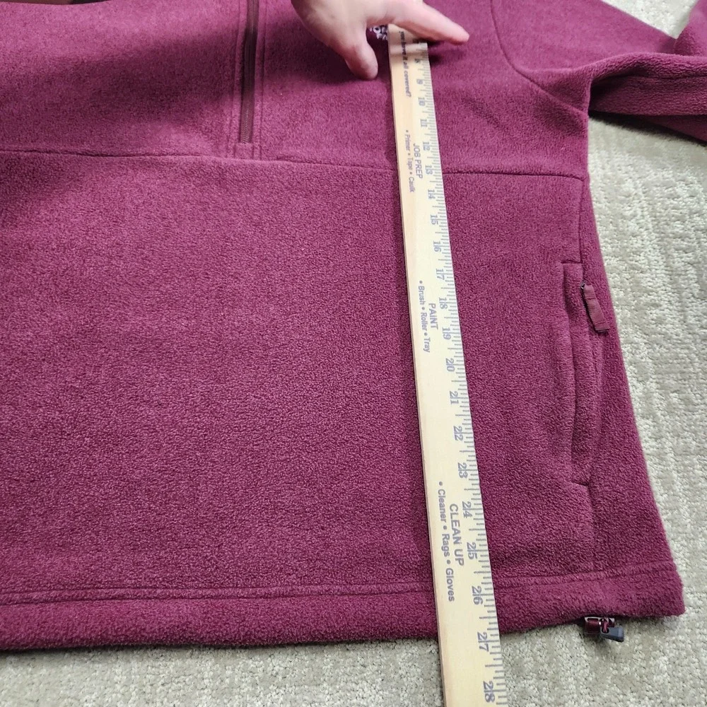 North Face Sweatshirt Men Medium Glacier Heavy Fleece 1/4 Zip Pullover‎ Red